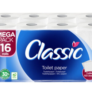 Toiletpapir 16 ruller - Classic