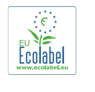 ecolabel pure white background